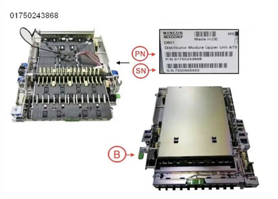 ভালো দাম ATM মেশিনের যন্ত্রাংশ Wincor ডিস্ট্রিবিউটর মডিউল উপরের ইউনিট ATS 01750243868 1750243868 অনলাইন
