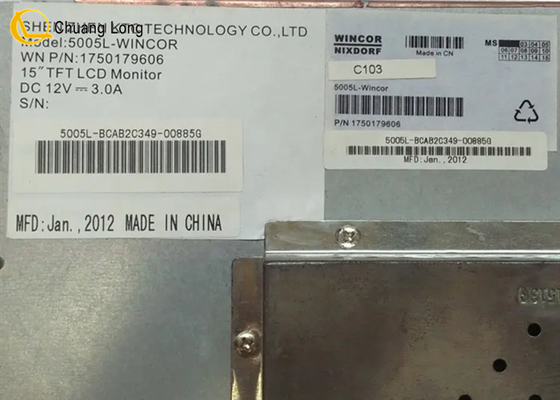 ATM মেশিনের যন্ত্রাংশ Wincor PC280 15&quot; TFT LCD মনিটর ডিসপ্লে 01750179606 1750179606